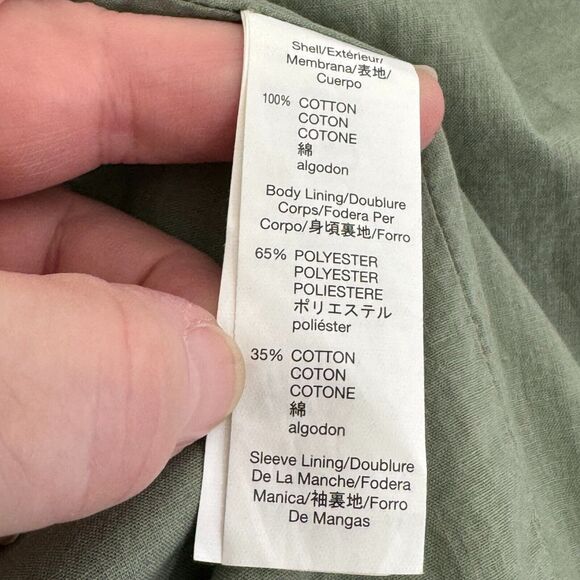 Baby GAP Utility Jacket 4 Years Summer Sage Green Button Front Pockets Lined - Picture 7 of 8